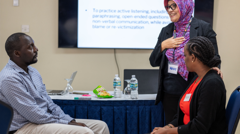 Participants engaging in the daily sessions