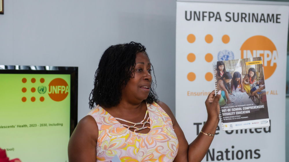 Liaison Officer Judith Brielle UNFPA Suriname 