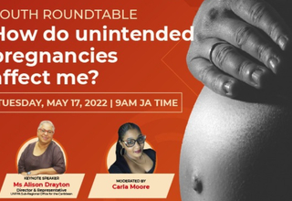 Promotional graphic for the webinar "How do unintended pregnancies affect me?"