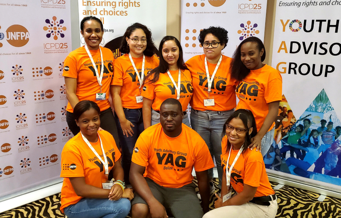 Belize YAG participants pause for photo
