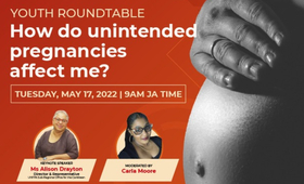 Promotional graphic for the webinar "How do unintended pregnancies affect me?"