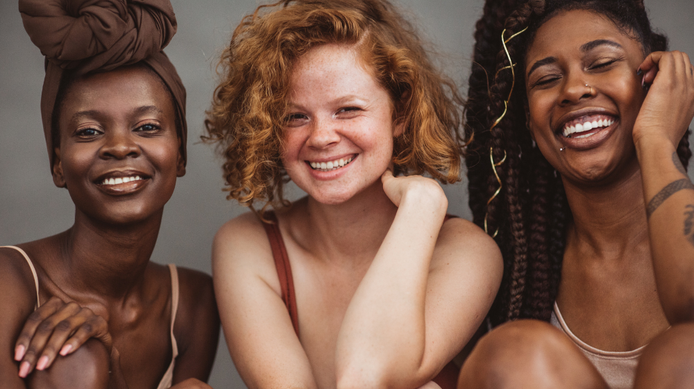 Young women of various racial backgrounds