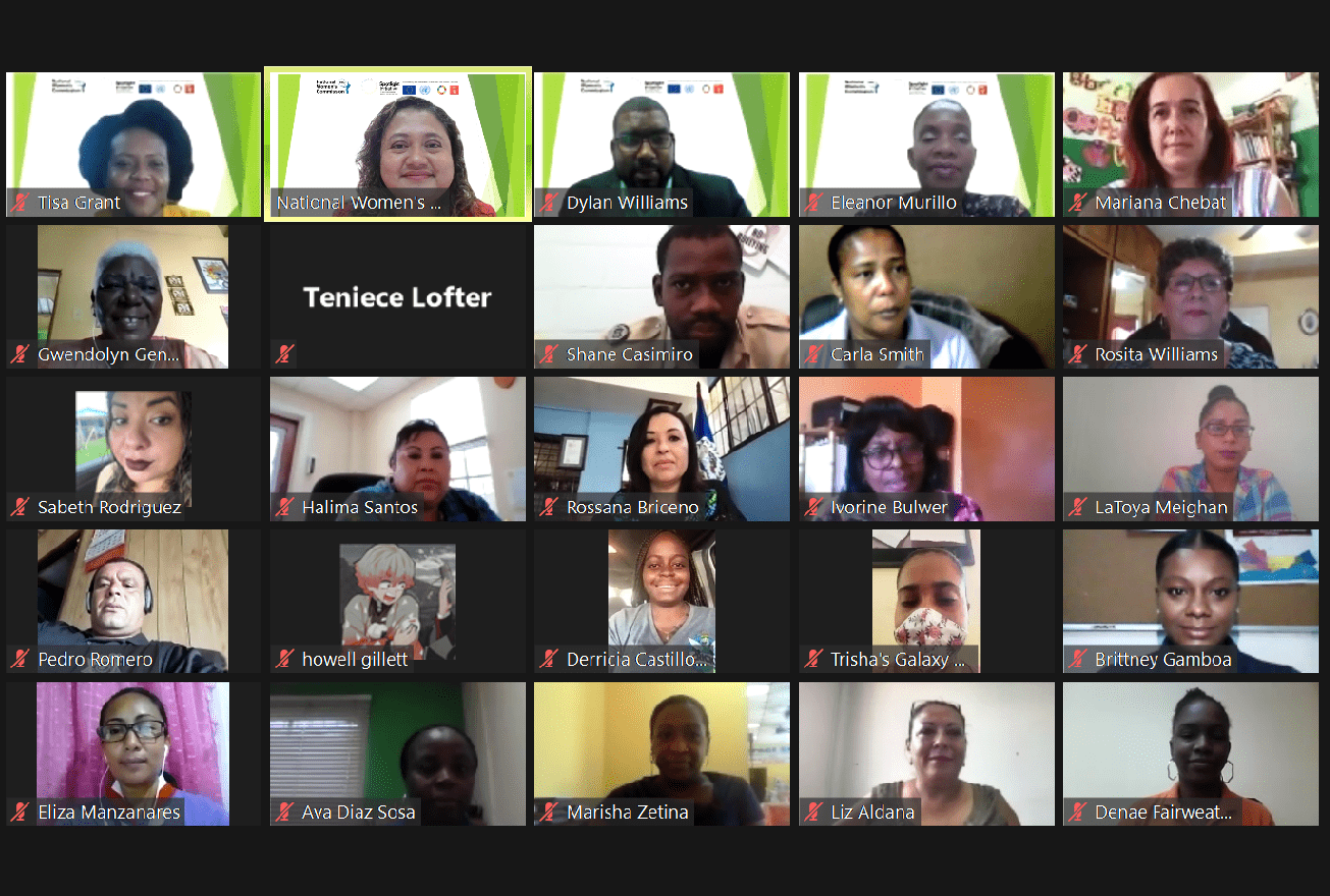 Image showing participants of the Essential Services Package Workshop that was held on April 21, 2021 in Belize