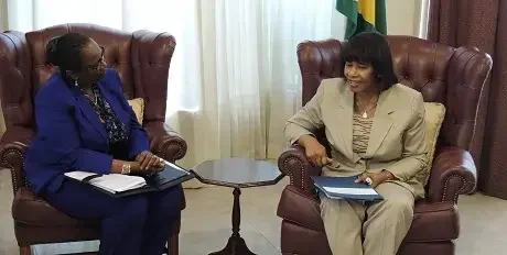 Director UNFPA Sub-regional Office for the Caribbean Pays Courtesy Call on Prime Minister of Jamaica