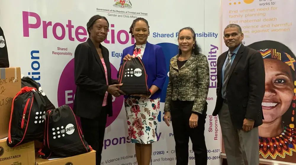 UNFPA in Trinidad and Tobago Delivers Dignity Kits to OPM and Communities in Need